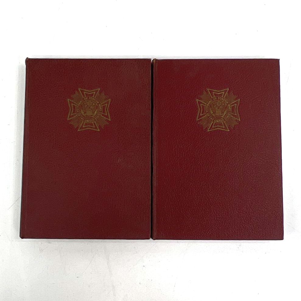 Vintage 1951 VFW Pictorial History of WWII 2 Vol Set Memorial Edition Book Lot