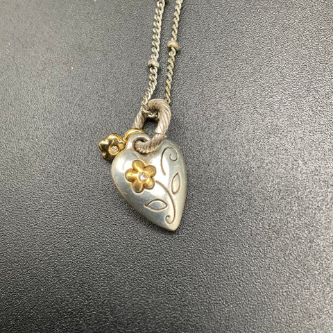 Brighton Silver Tone Heart & Pearl Necklace Set "You Are Always In My Heart"
