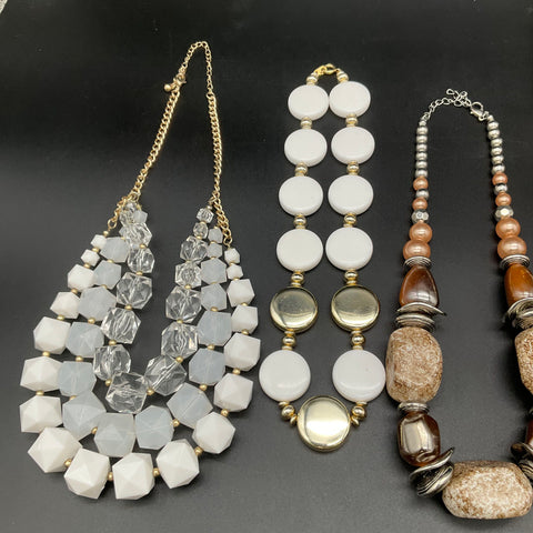 Vintage to Modern Mixed Costume Jewelry Necklace Lot 1.2 Lbs 8 Pieces Beaded