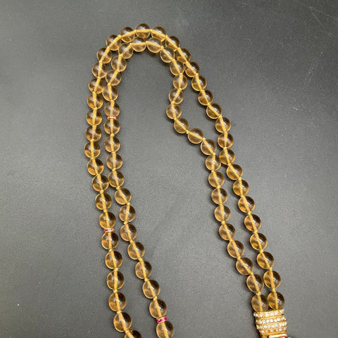 J. Crew Double Strand Glass Bead Necklace Gold Tone Elephant Clasp 33"