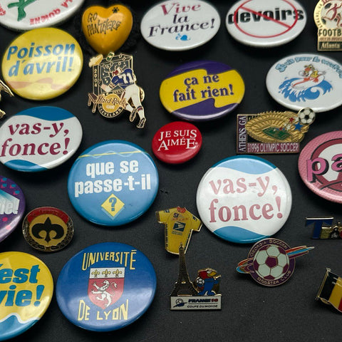 Collectible Pin Lot Hard Rock Cafe Atlanta 1996 Olympics French Buttons 36pc