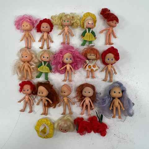 Vintage 80s Strawberry Shortcake Style Clone Dolls Lot Parts Repair Craft
