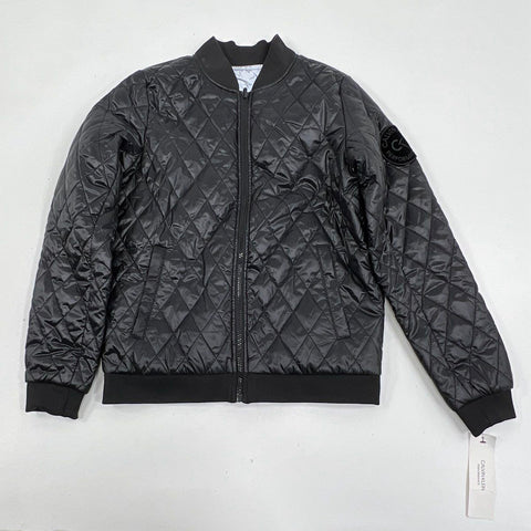 Calvin Klein Performance Women's Quilted Bomber Jacket Black NWT Sz XS