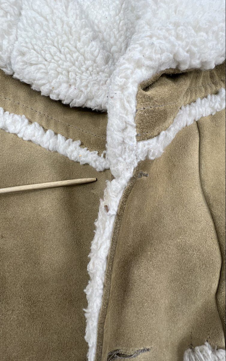 Vintage 70s Sears Western Wear Sherpa Lined Faux Suede Jacket Tan Vintage 70s Sears Western Wear Sherpa Lined Faux Suede Jacket Tan