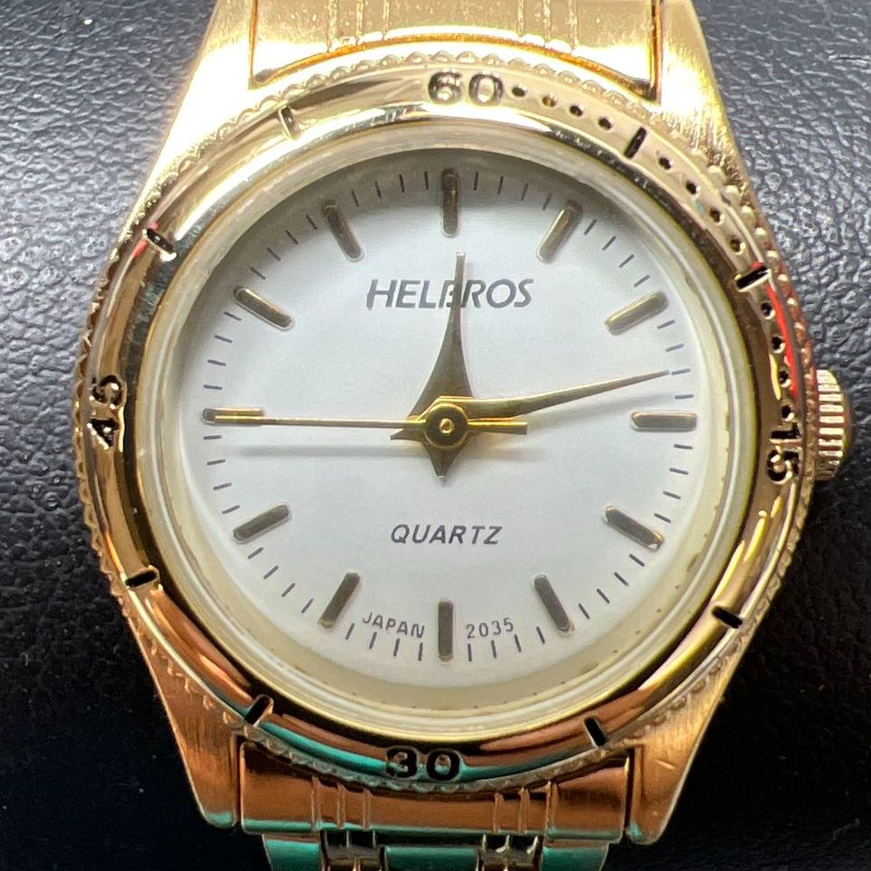 Helbros 8285Y Gold Tone Wristwatch New Battery