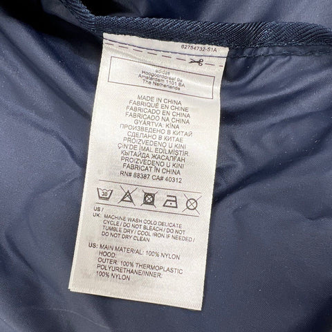 Adidas Human Made Men's Reversible Windbreaker Jacket Navy Silver Hooded Sz S