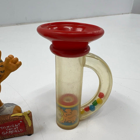 Vintage Garfield Figurine 3 Pc Lot Danbury Mint Gourmet Serenade Rattle 80s 90s