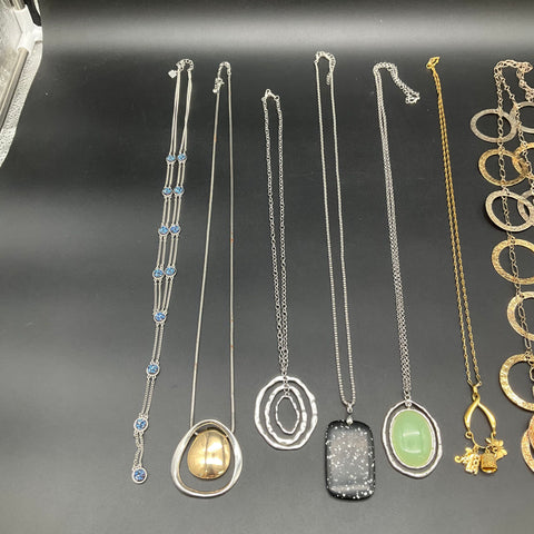 Costume Jewelry Lot of 8 Necklaces Vintage to Modern Beaded Pendants & Charms