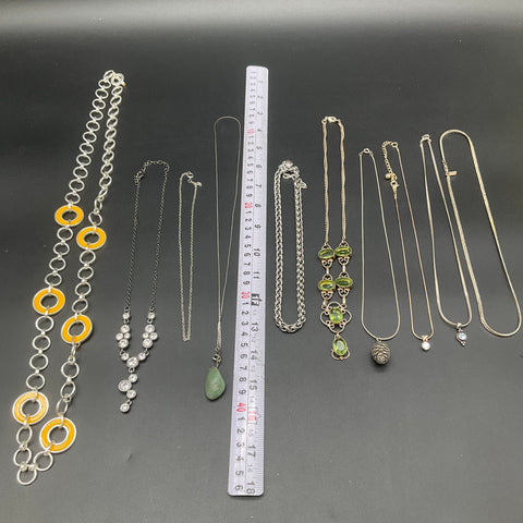 Fashion Jewelry Lot of 11 Vintage and Modern Necklaces Pendants Bracelets