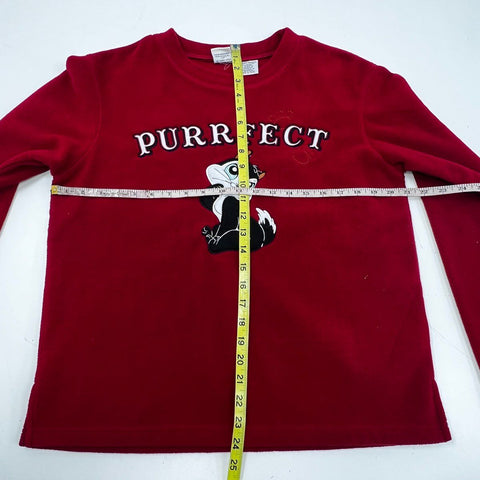 Looney Tunes Kids Sweatshirts Lot of 2 Tweety Bird Purrfect Red Pink Sz M XL