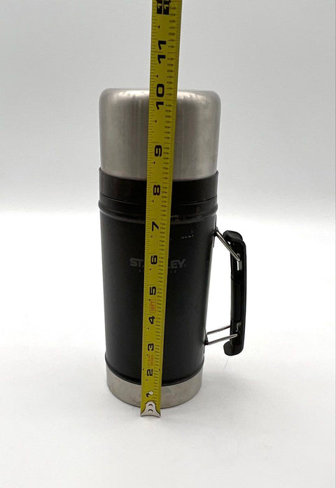 Stanley Classic Vacuum Insulated Thermos Black 1.1 Qt Stainless Steel Bottle
