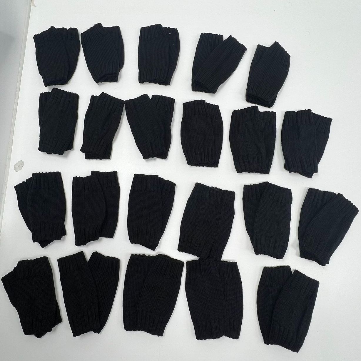Lot of 22 Unbranded Black Arm Leg Warmers Size OS 8"