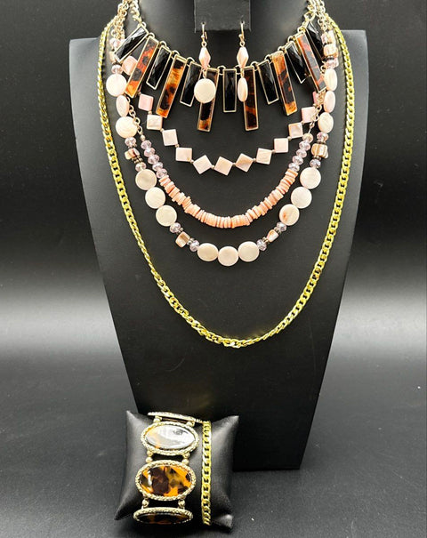 Costume Jewelry Lot 9 Matching Sets Necklaces Earrings Brooch Bracelet