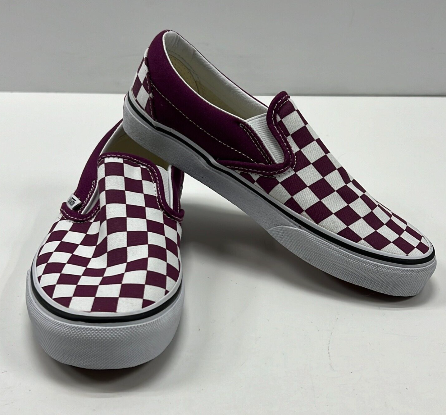 Vans Unisex Classic 507698 Purple White Slip-On Sneaker Shoes Size M 5 W 6.5