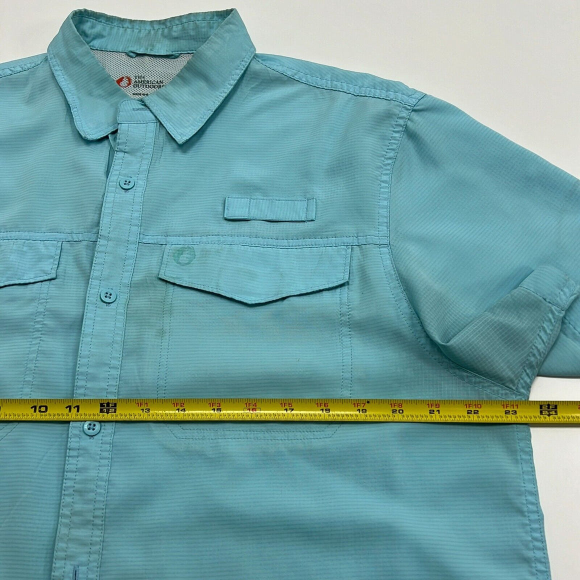 The American Outdoorsman Men's Blue Chest Pocket Fishing Button-Up Shi –  Shop Thrift World