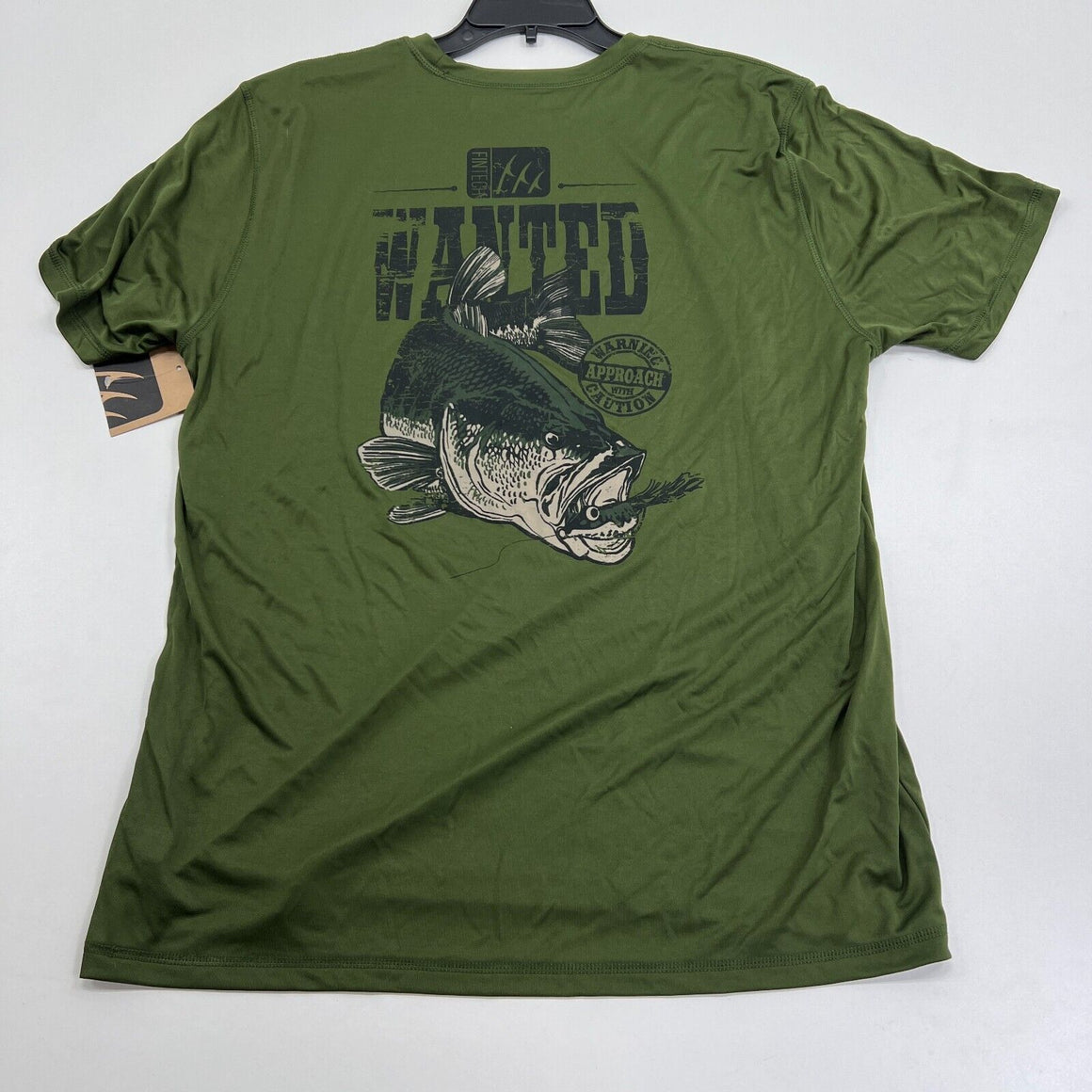 Fintech Green T-Shirt Bass Fishing Outdoor Sun Defender UV UPF 50+
