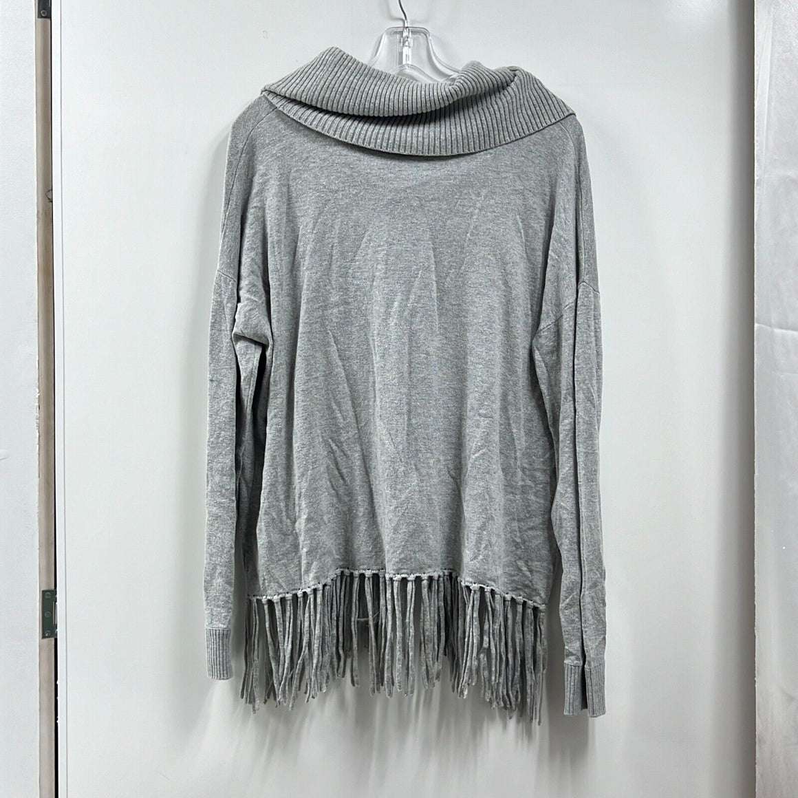 NWT Michael Kors Women's Gray Heather Turtle Neck Fringe Pullover Swea –  Shop Thrift World