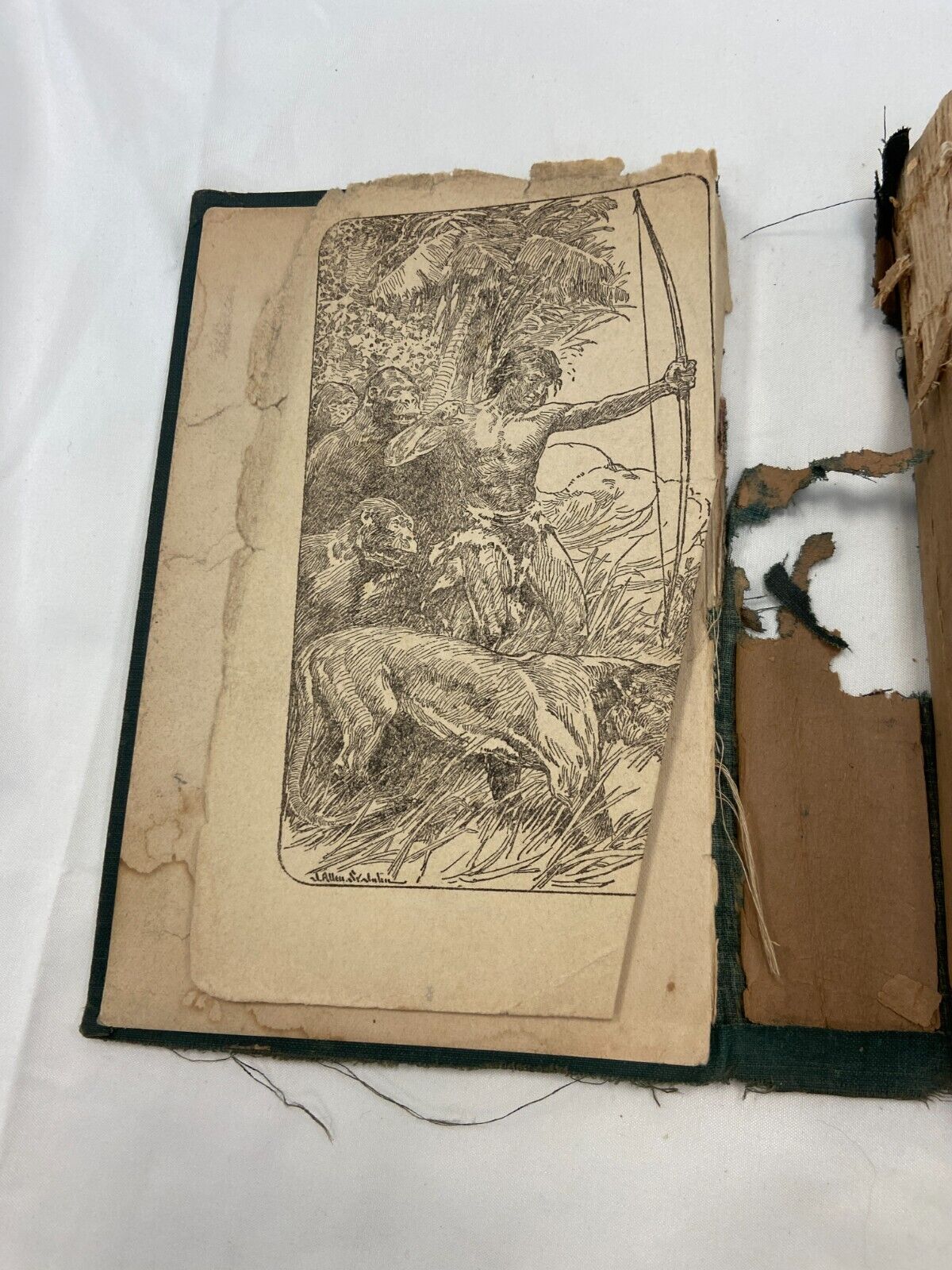 The Beasts of Tarzan Edgar Rice Burroughs 1916 Hardcover Poor Condition