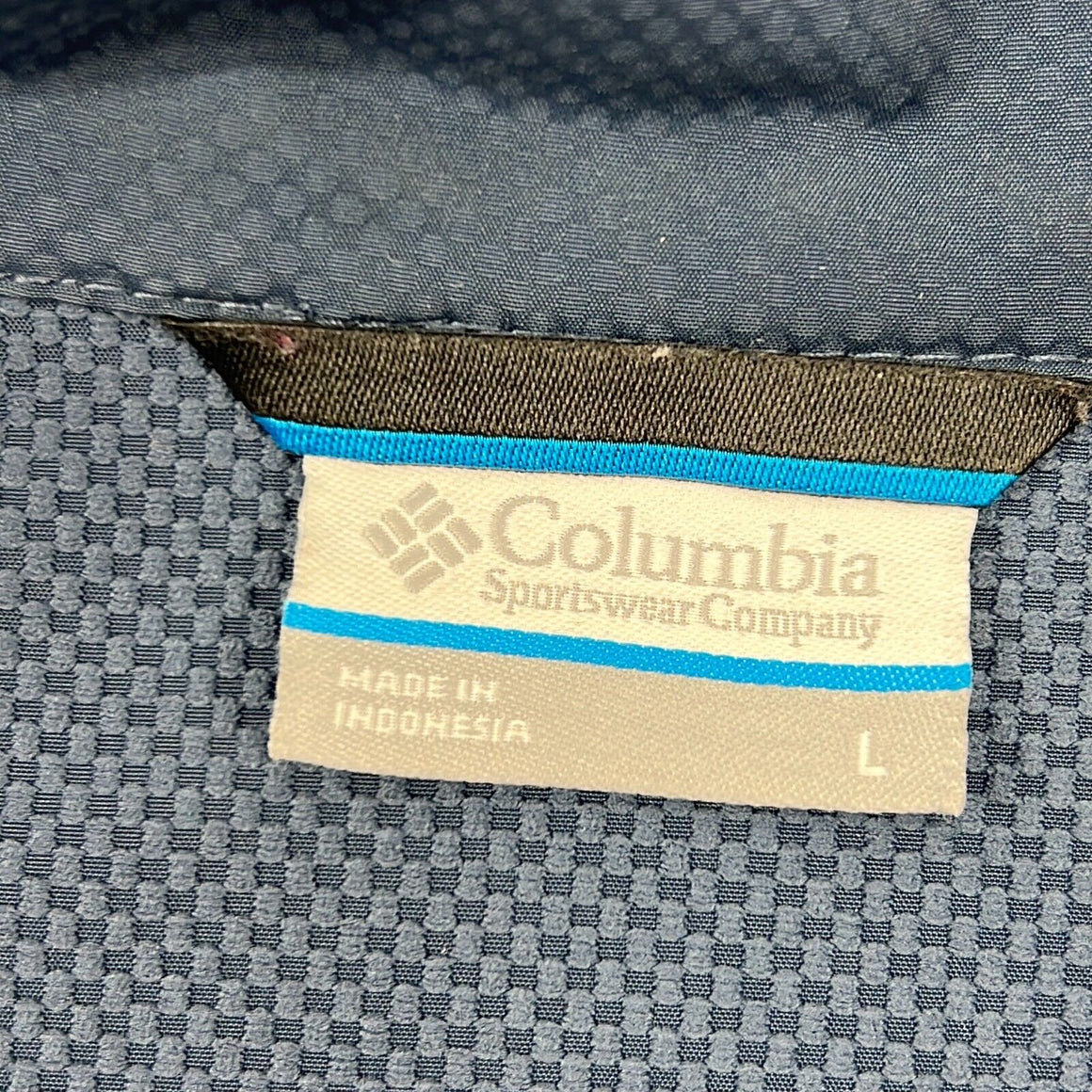 Columbia Sportswear Blue Two Tone Windbreaker Full Zip Jacket