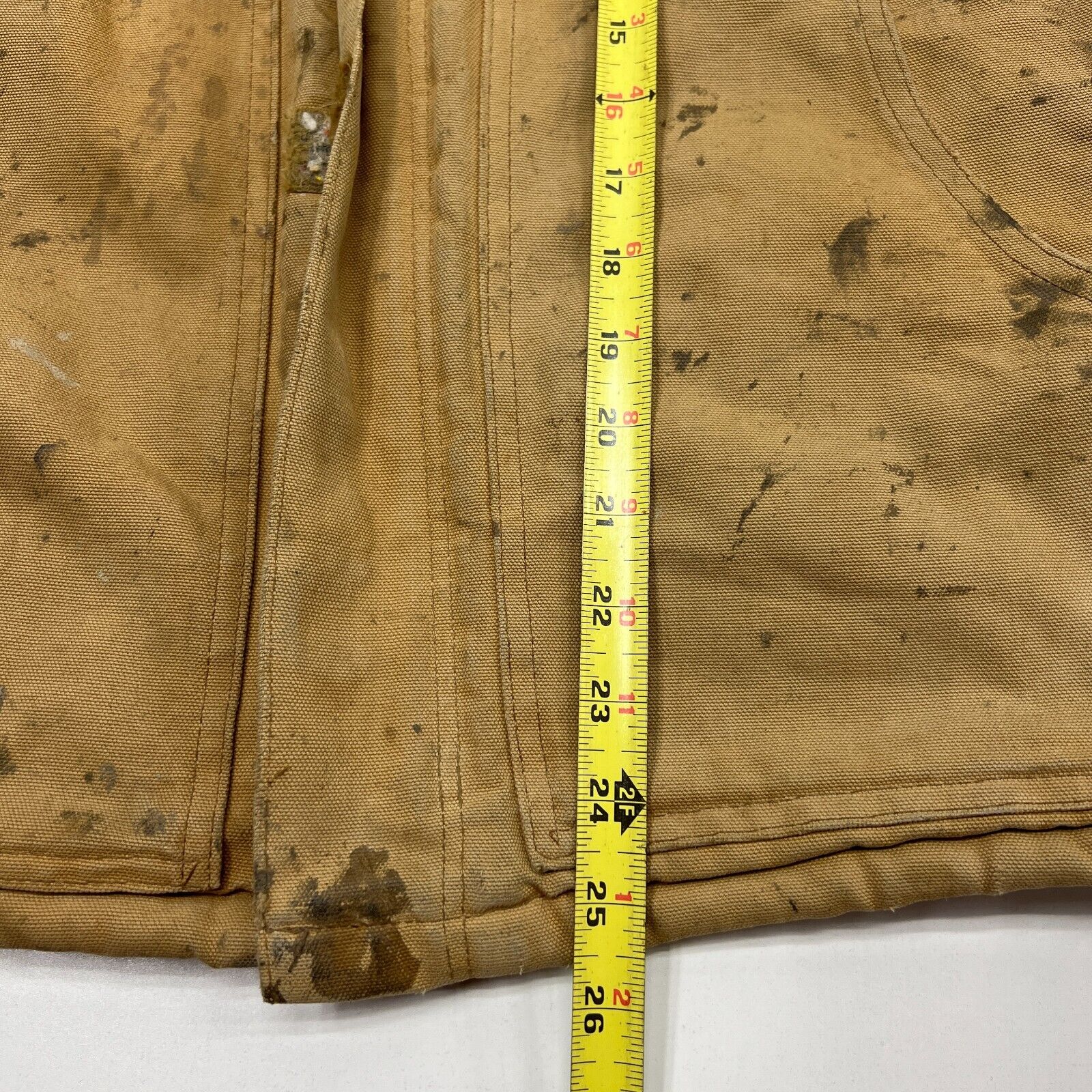 Carhartt Men's Beige Thrashed Long Sleeve Full Zip Sandstone Arctic Jacket 46