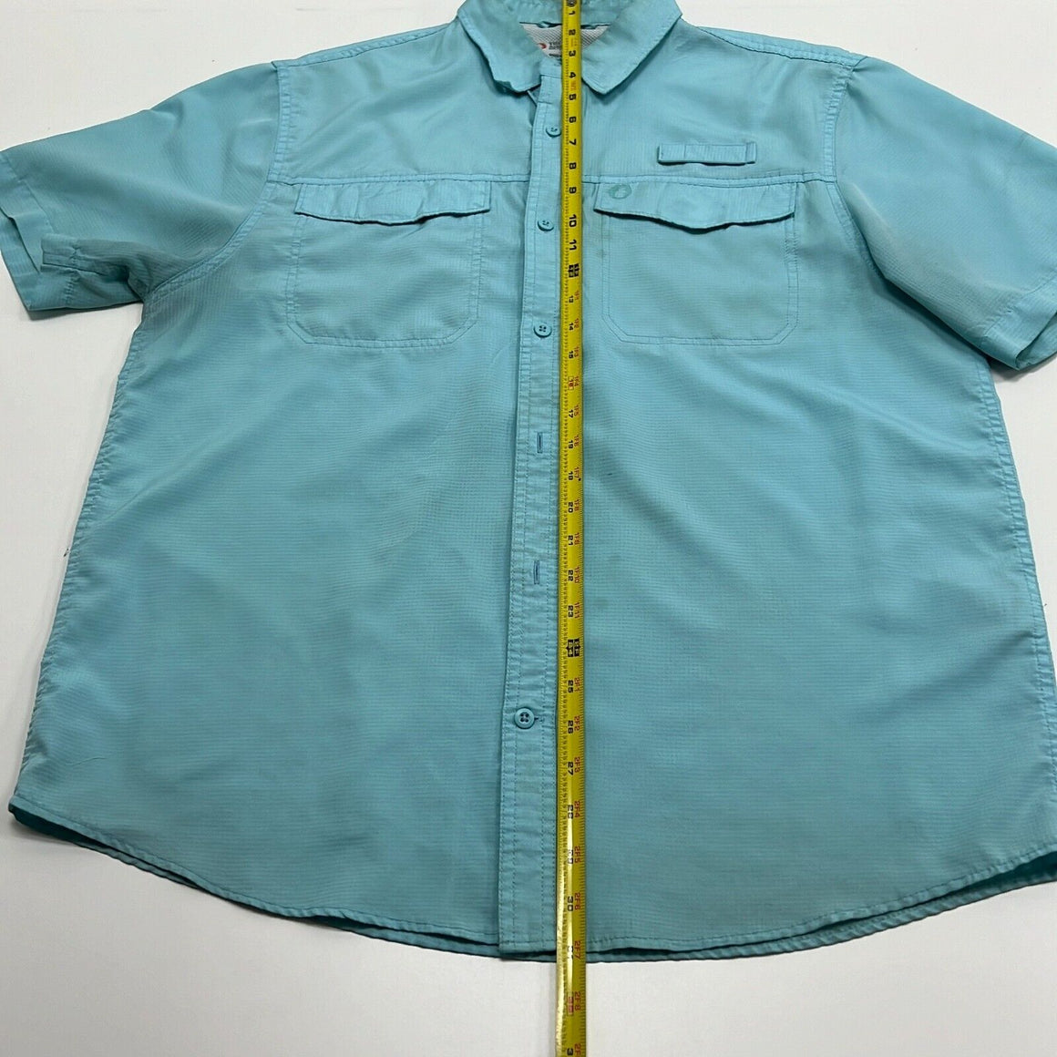 The American Outdoorsman Men's Blue Chest Pocket Fishing Button-Up