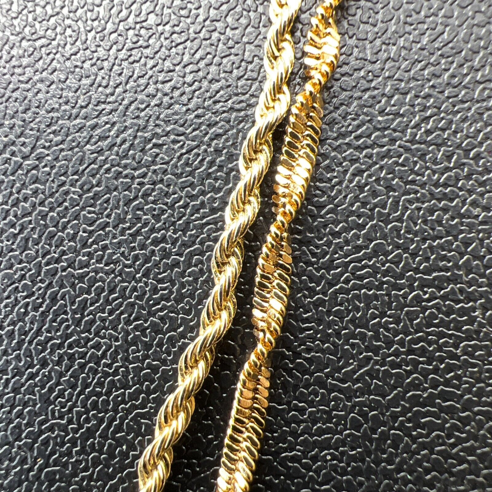 Lot Of Avon Gold Tone Twisted Chain Necklaces & Bracelets