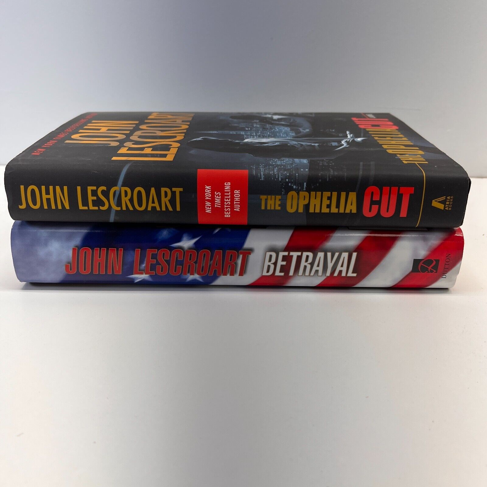 Lot 2 John Lescroart Books Betrayal & The Ophelia Cut Hardcover Dust Jackets